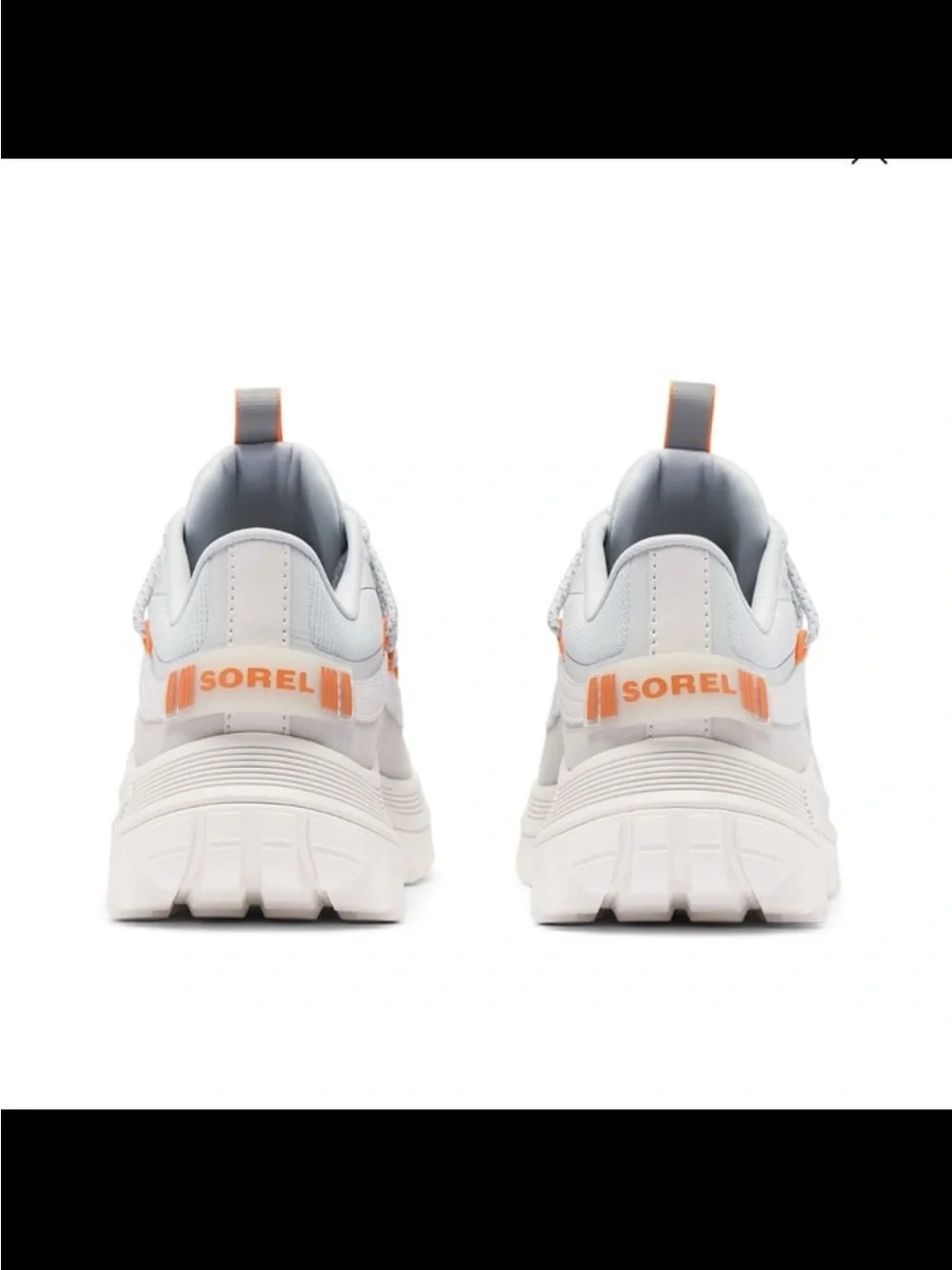 NWB Sorel women’s callsign horizon low GTX round toe white&orange sneaker size11